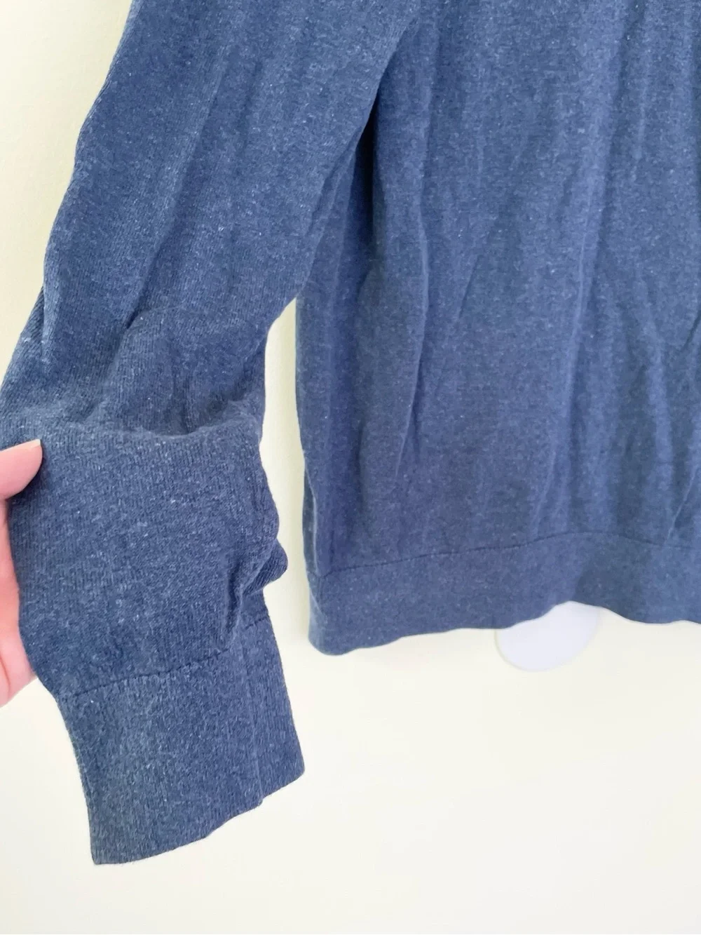Banana Republic Performance Silk-Linen Crew Neck Sweater in Starry Night Blue M